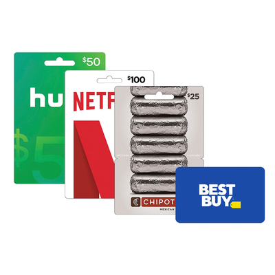 Snag a free $10 with these gift cards for Chipotle, StubHub, Uber, Netflix, Hulu, and more