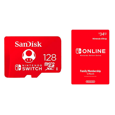 Nintendo Switch Online with SanDisk 128GB microSD Card