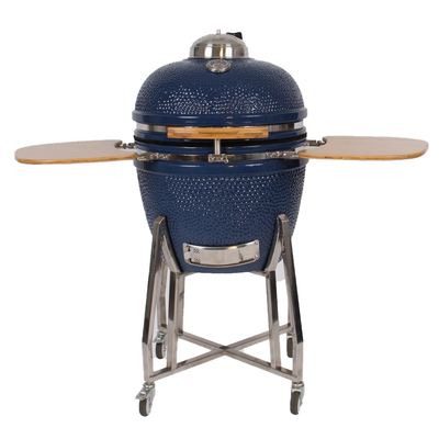 Lifesmart Deen Brothers Series 15-inch Blue Kamado Ceramic Grill