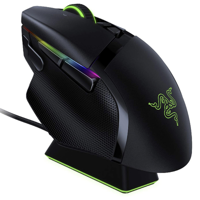 Razer Basilisk Ultimate wireless gaming mouse with RGB charging dock