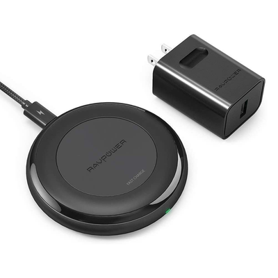 RAVPower 10W Fast Wireless Charger with QC 3.0 Wall Adapter
