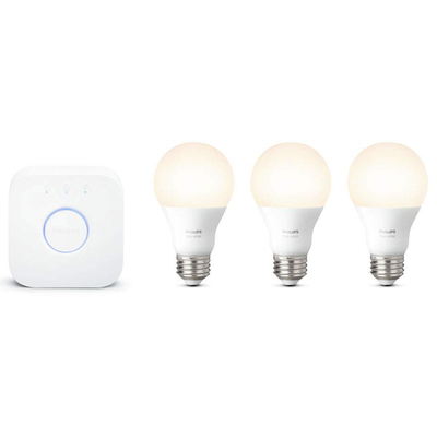 Philips Hue white LED smart 3-bulb starter kit