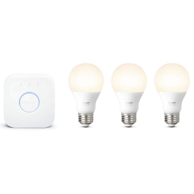 Philips Hue white LED smart 3-bulb starter kit