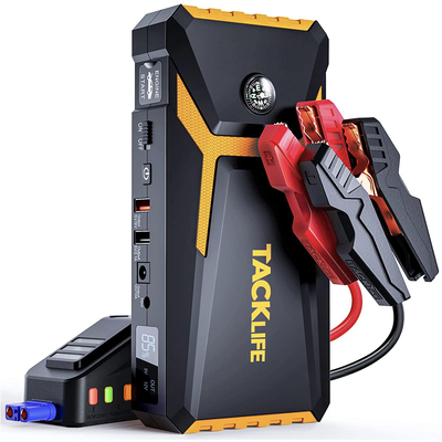 Tacklife T8 800A Peak 18000mAh car jump starter with LCD display and quick charger