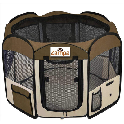 Zampa Portable Foldable Pet Exercise Pen + Kennel
