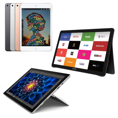 Refurbished iPad, Surface, and Samsung tablets