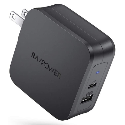 RAVPower 61W Power Delivery 3.0 USB-C 2-port wall charger