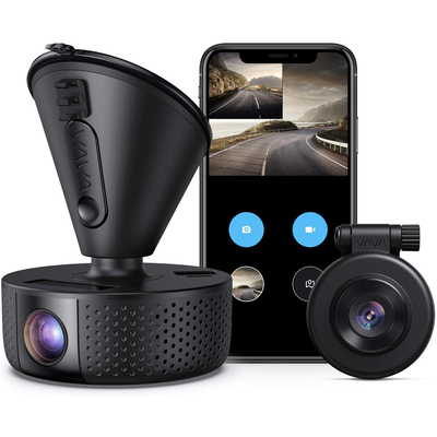 Vava Dual Dash Cam 1440p front 1080p rear