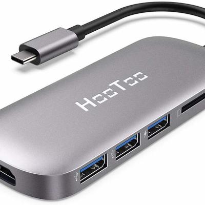 HooToo 6-in-1 USB-C Hub with 100W Power Delivery