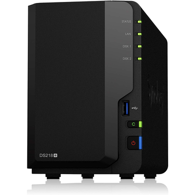 Synology DS218+ 2-bay diskless NAS DiskStation network-attached storage