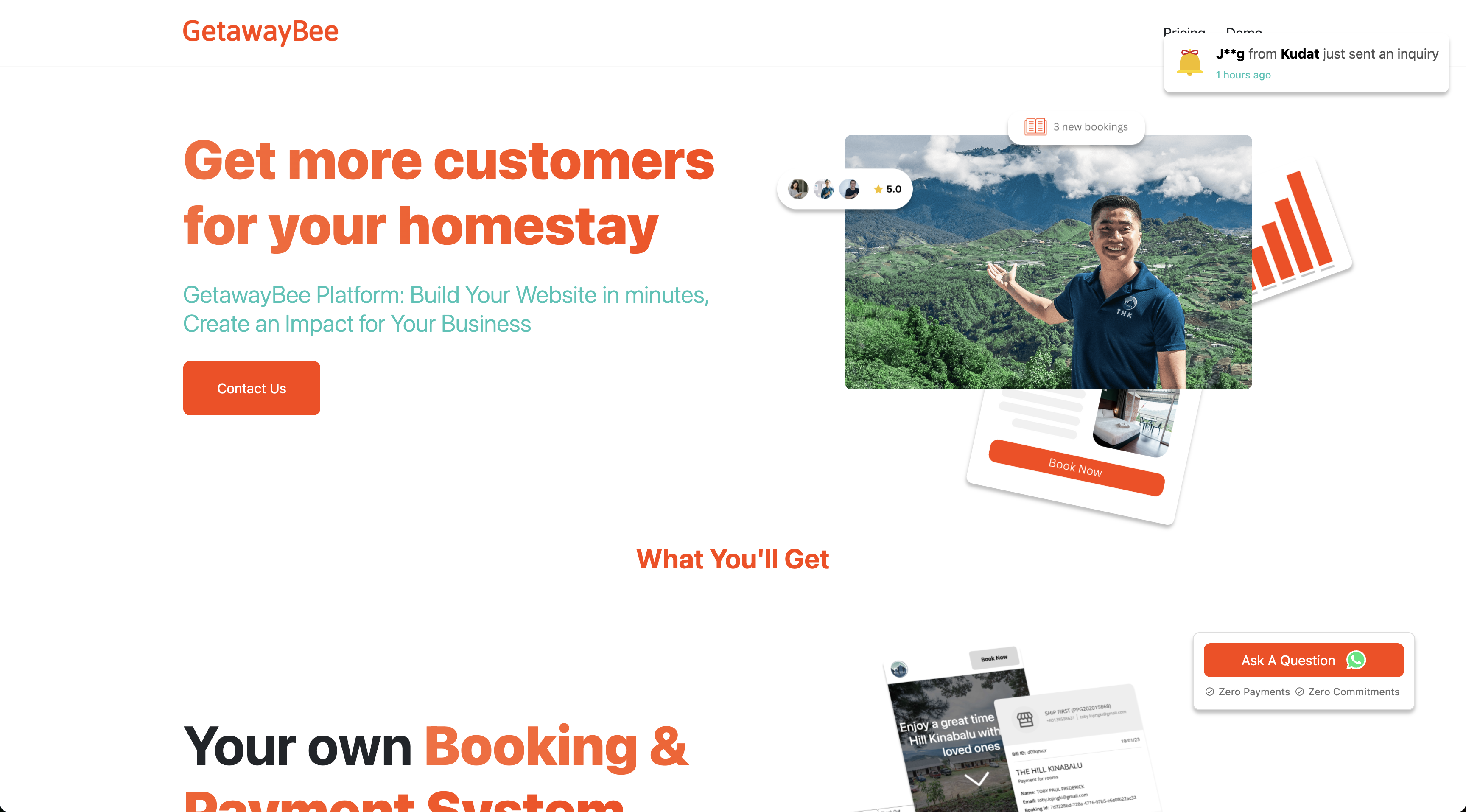 GetawayBee - Web agency for homestays