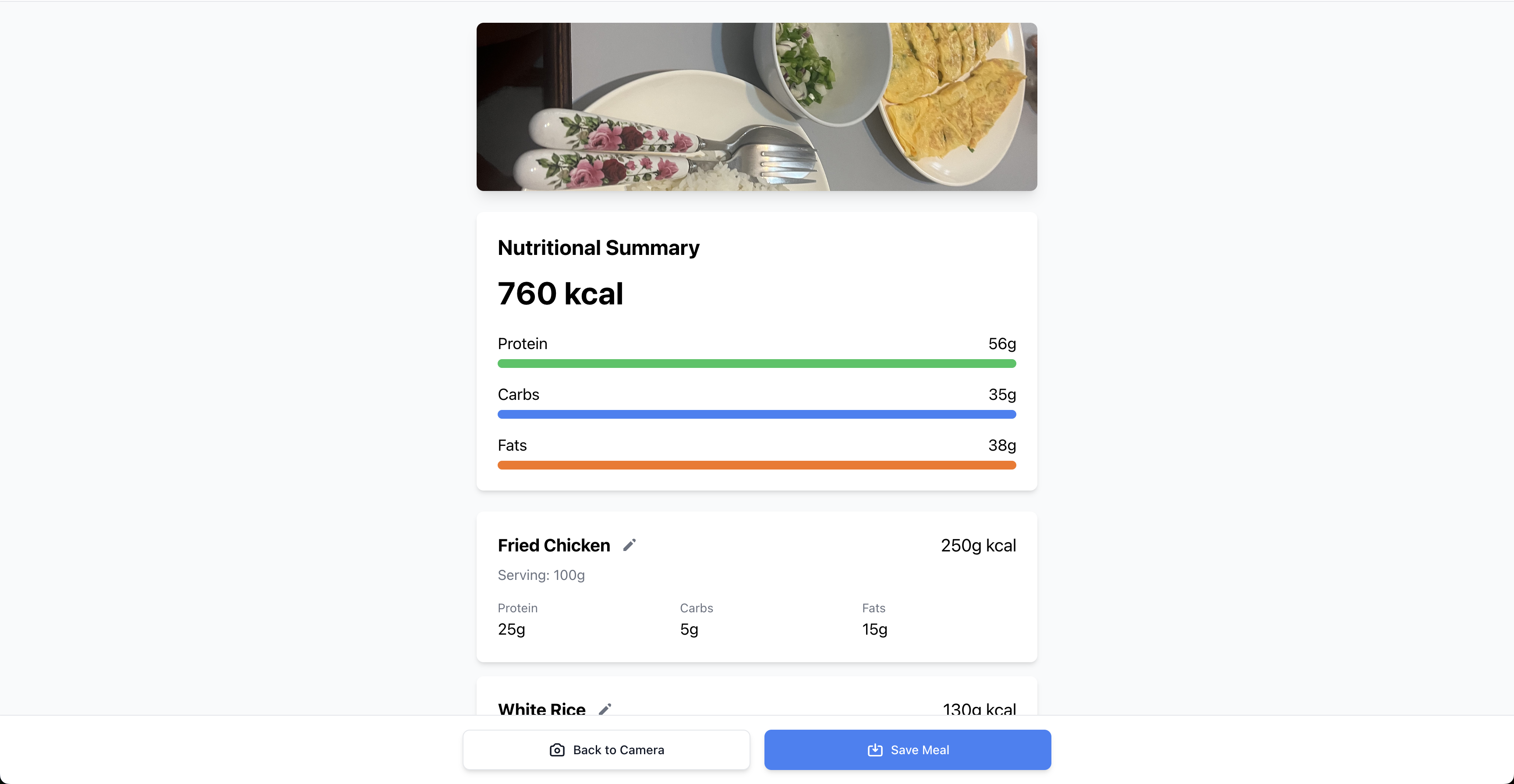 ThriveDaily - Calorie tracking app