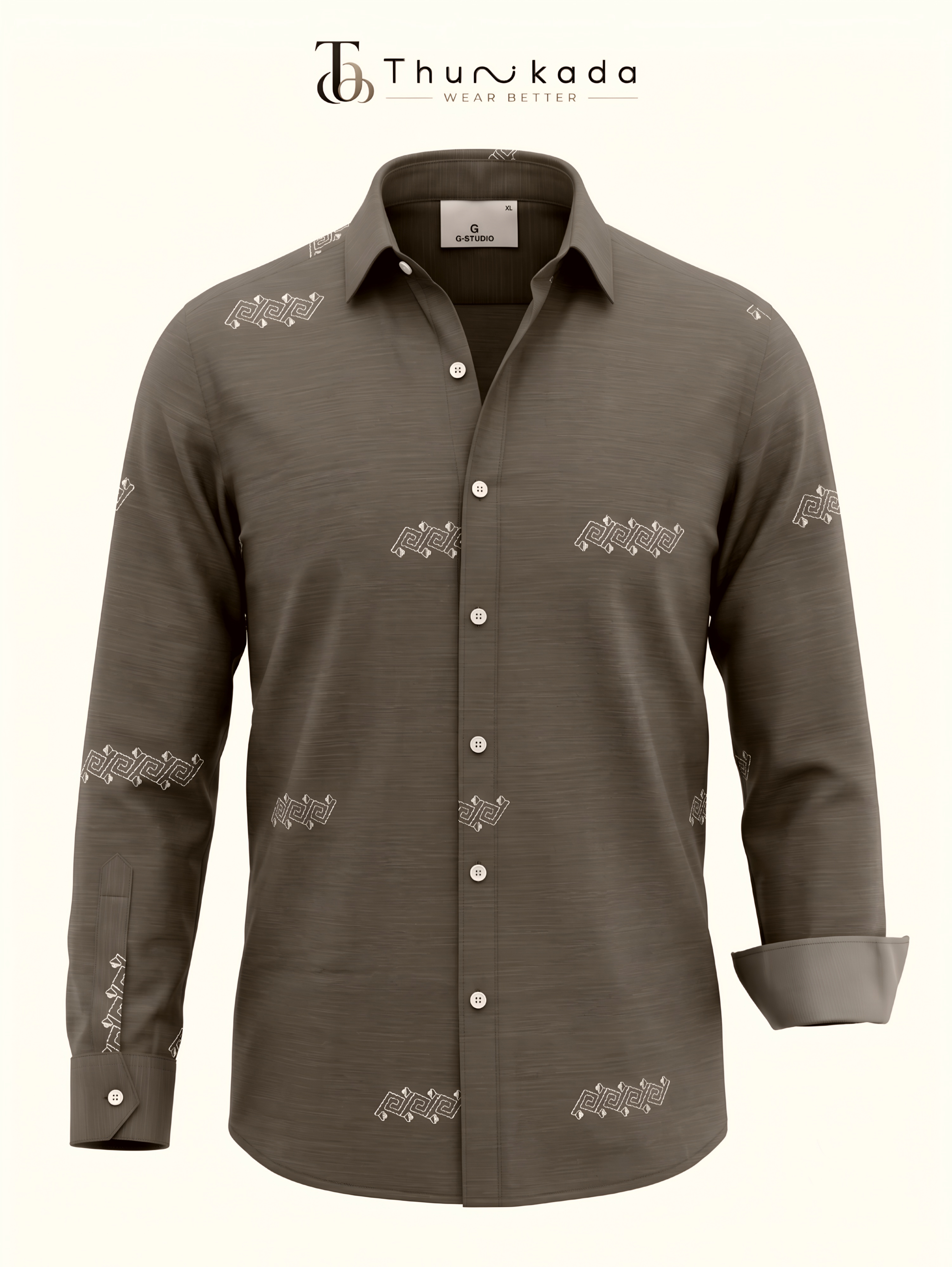 Textured Minimalist Casual Shirt