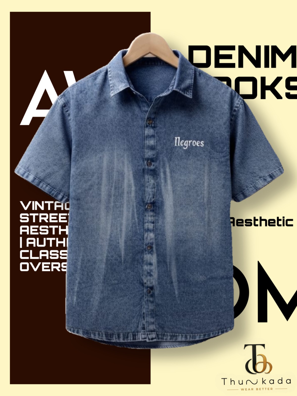 Denim Shirt - Acid Wash thumbnail 4