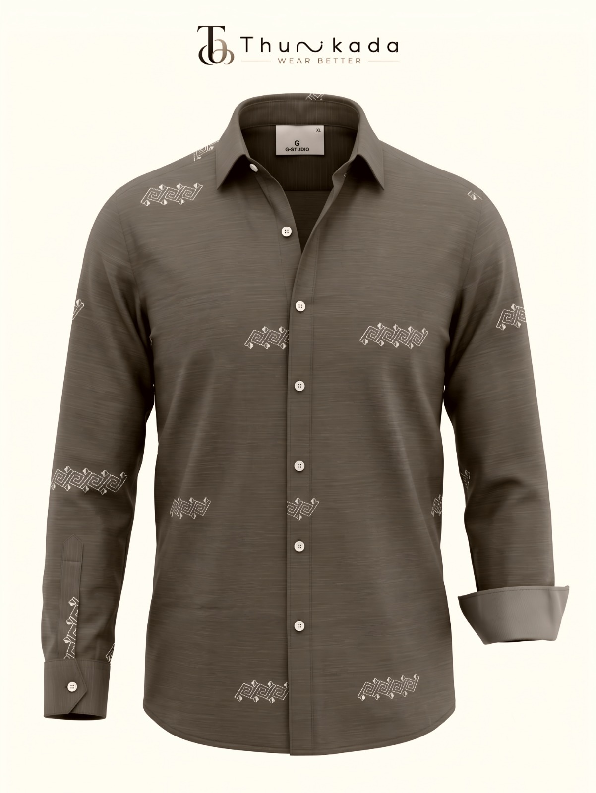 Textured Minimalist Casual Shirt