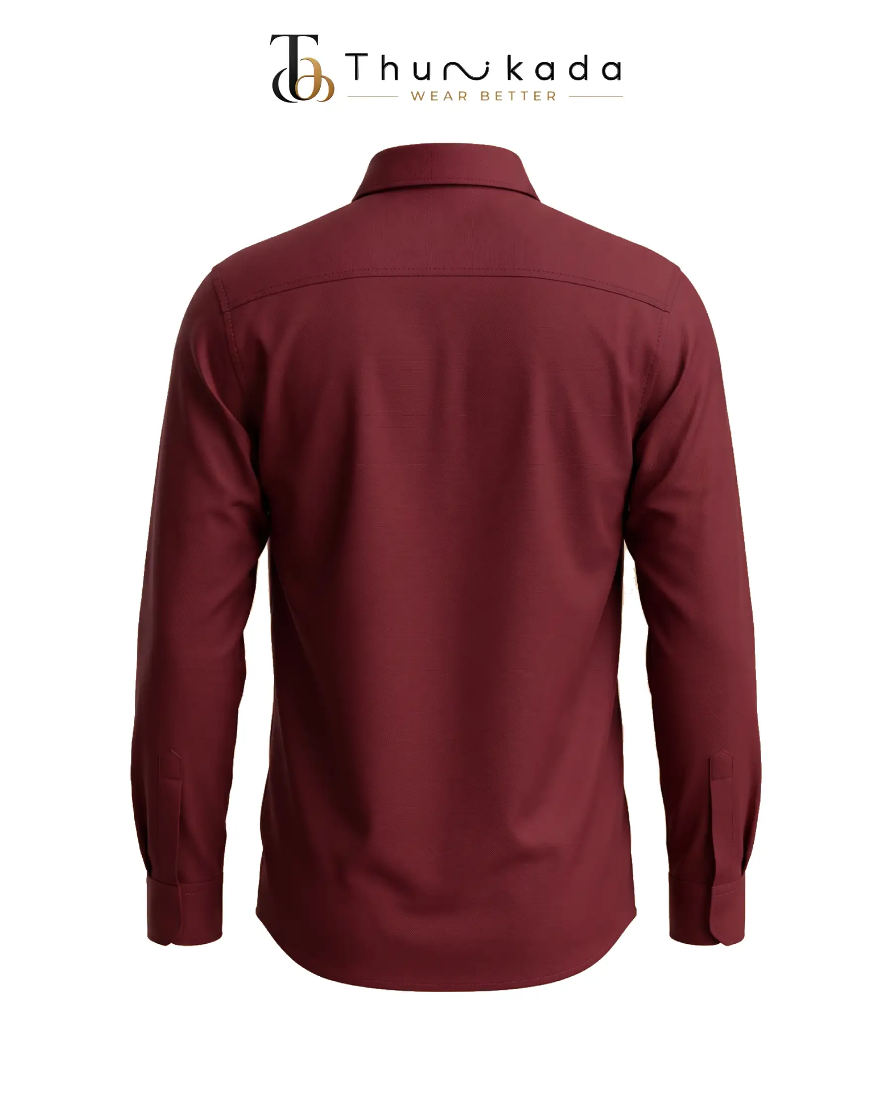 Poly-Lycra Full-Sleeve Shirt (Maroon) thumbnail 3