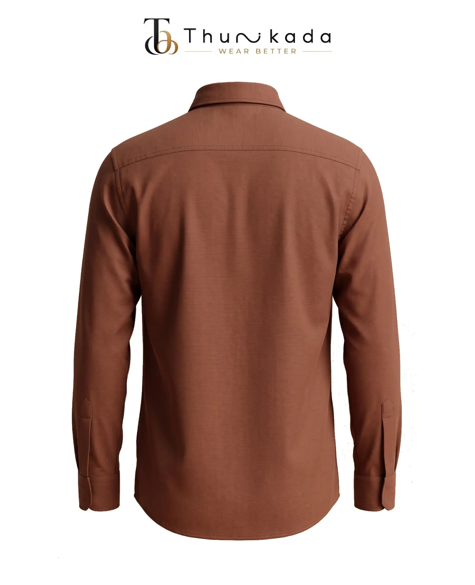 Poly-Lycra Full-Sleeve Shirt (Brown) thumbnail 3