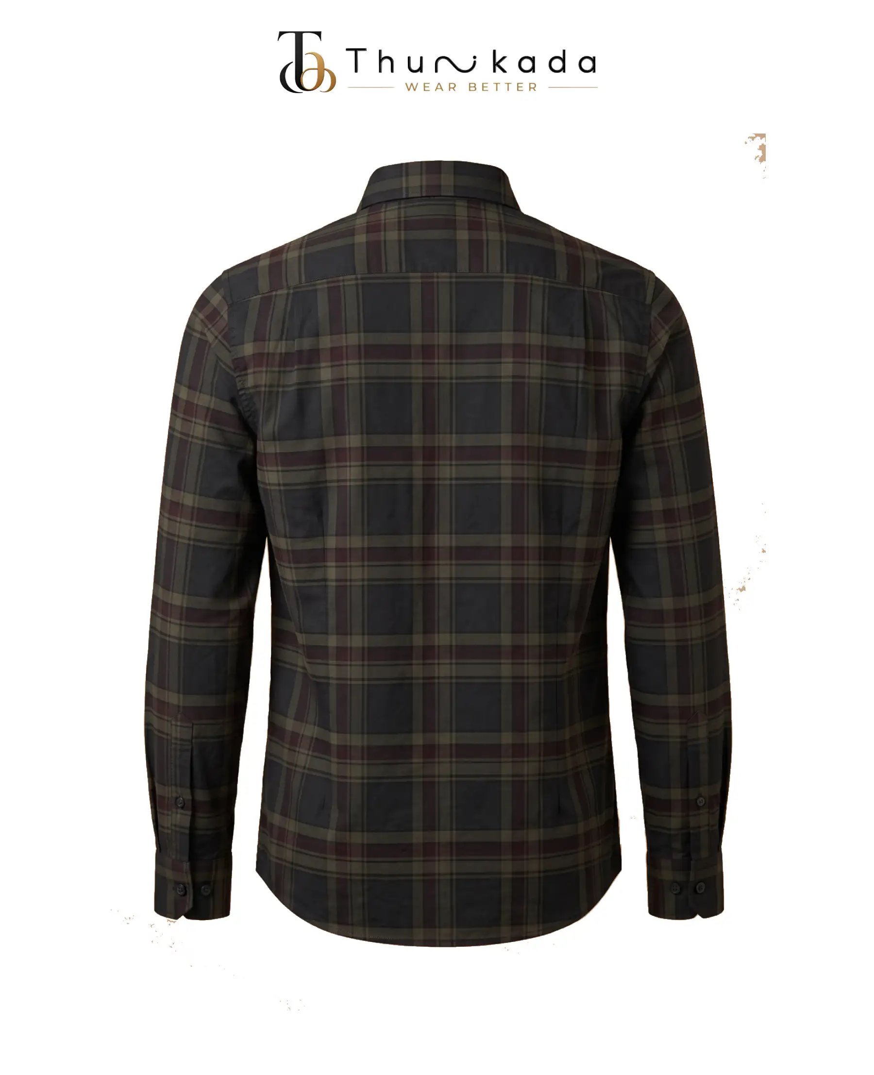 Shadow Check Flannel Shirt(Charcoal & Black) thumbnail 3