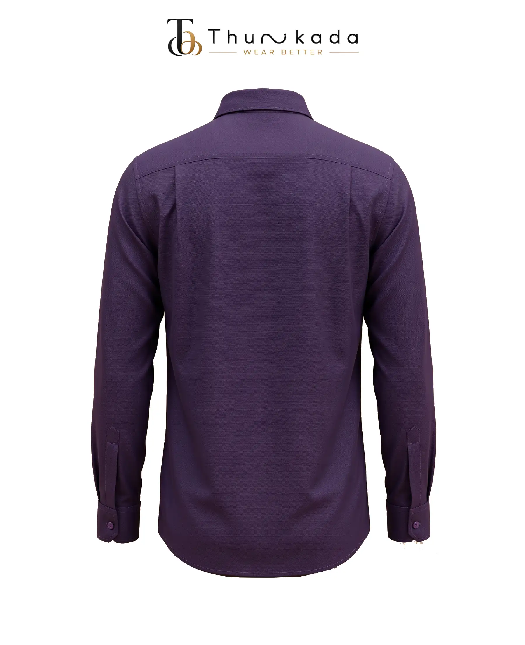 Poly-Lycra Full-Sleeve Shirt (Dark purple) thumbnail 3