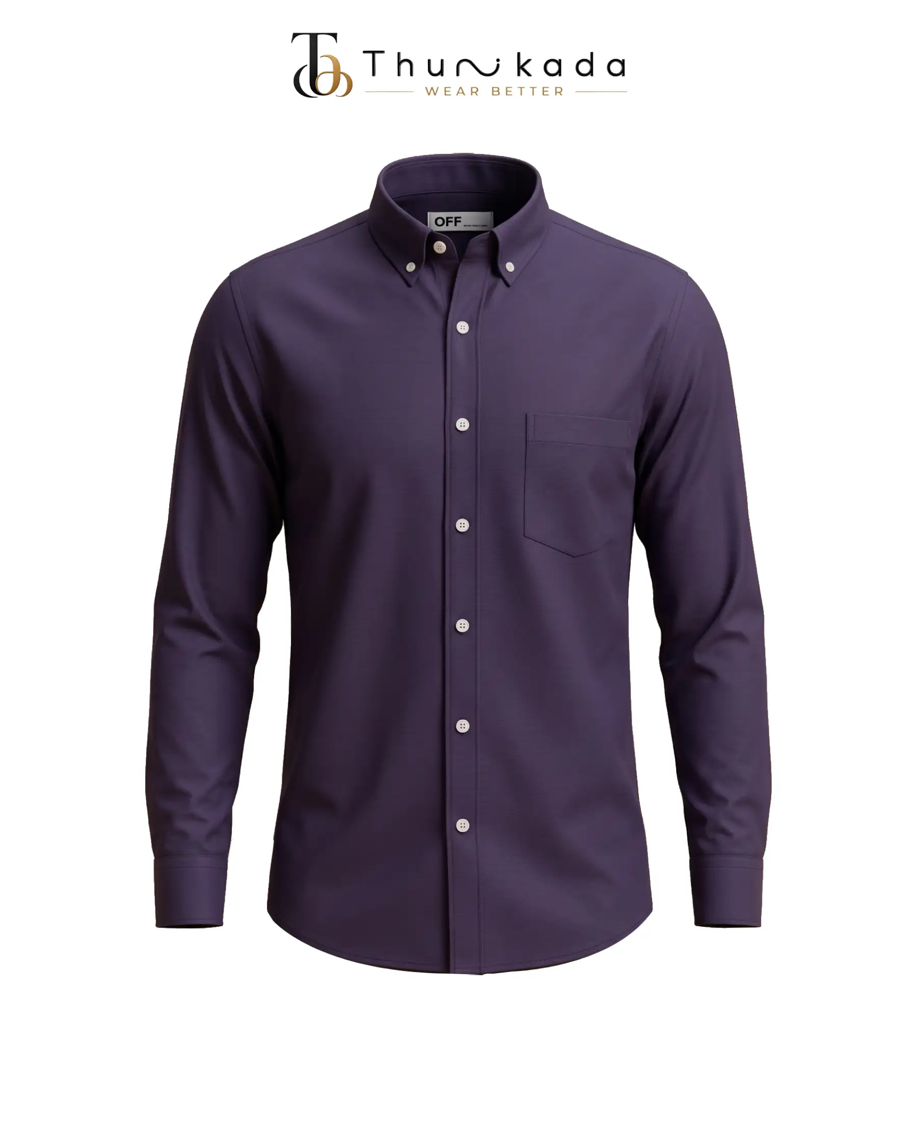 Poly-Lycra Full-Sleeve Shirt (Dark purple)