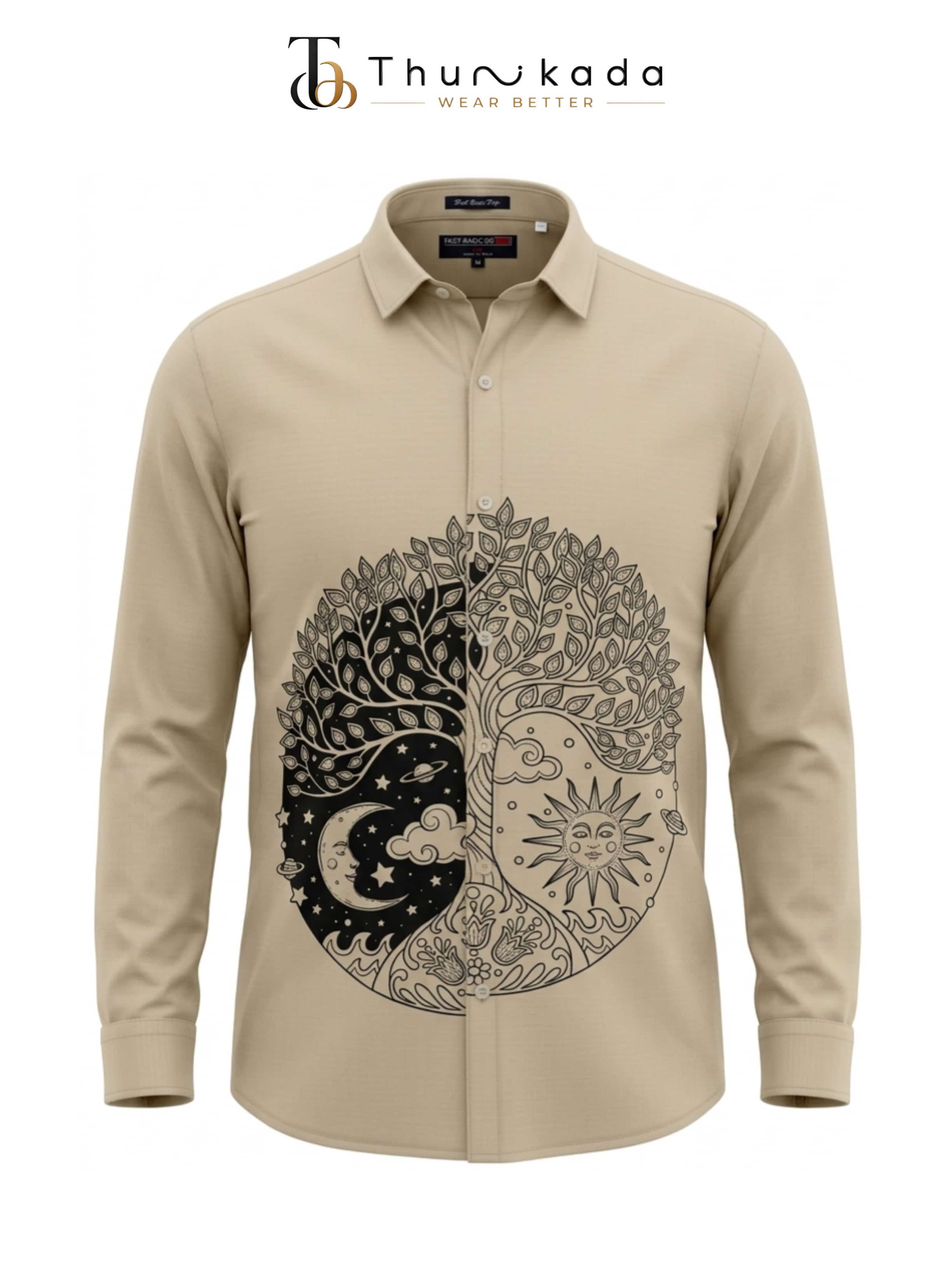 Moon & Sun Artistic Print Shirt