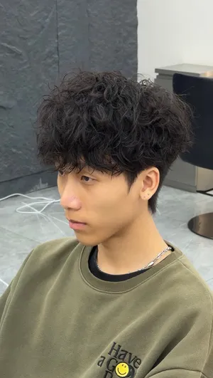 凌亂紋理燙｜男生燙髮 蓬鬆捲度｜男士燙髮專門Mark｜TiAM 中壢中正店 1