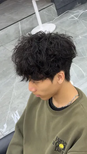 凌亂紋理燙｜男生燙髮 蓬鬆捲度｜男士燙髮專門Mark｜TiAM 中壢中正店 2
