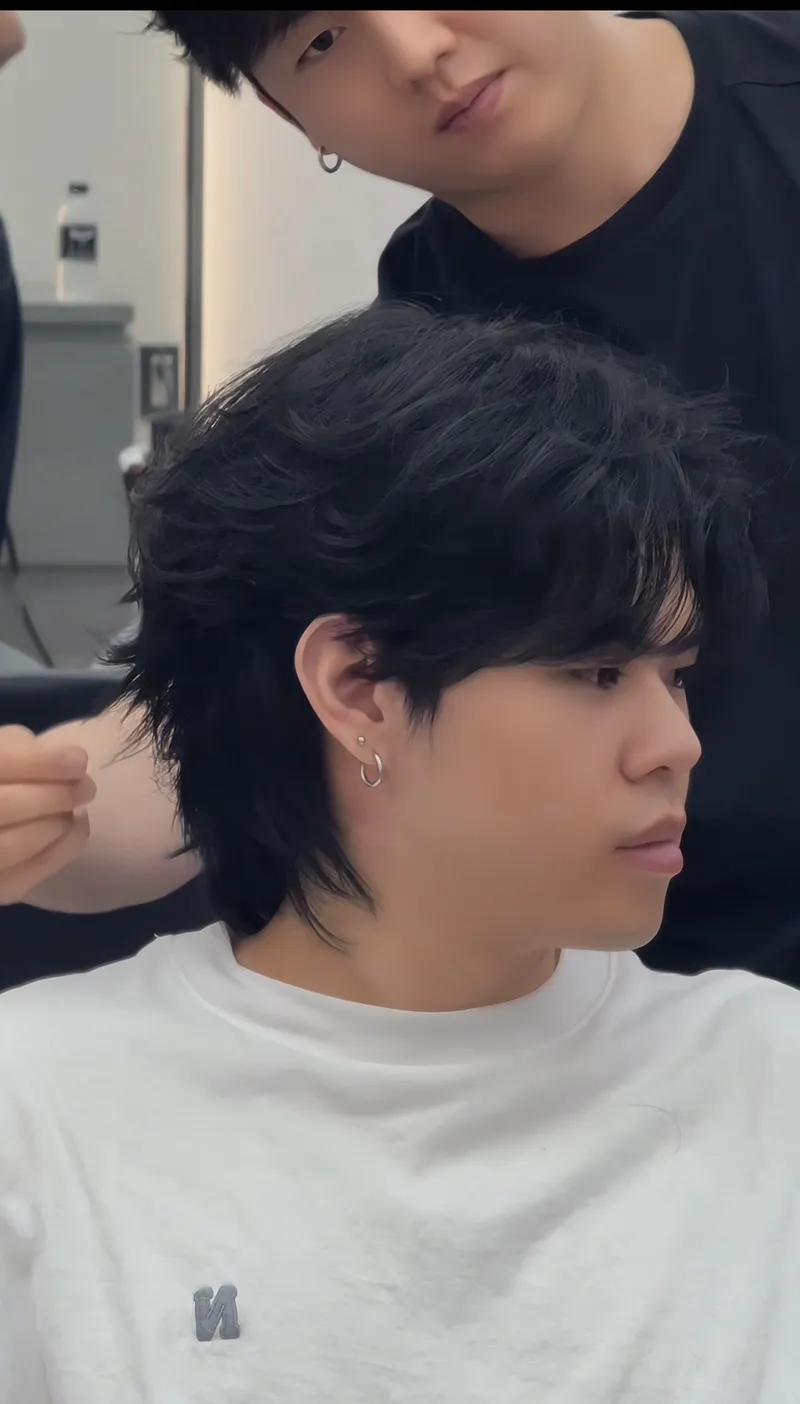 狼尾頭｜男生狼尾燙 層次後頸｜男士燙髮專門Mark｜TiAM 中壢中正店