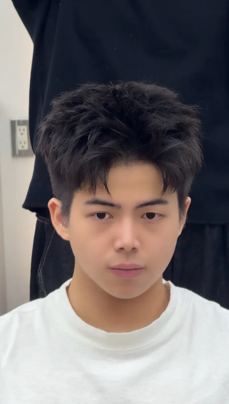 前刺｜男生短髮 抓翹瀏海｜男士燙髮專門Mark｜TiAM 中壢中正店