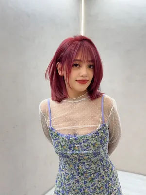 樹莓粉紫特殊色｜中短髮減齡