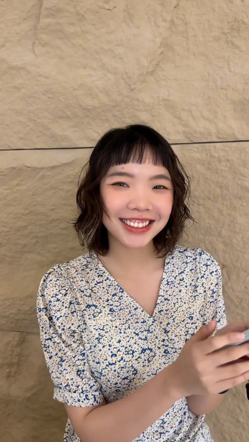 棕色羊毛捲短鮑伯｜齊瀏海蓬鬆燙｜Albee｜TiAM 桃園民生店