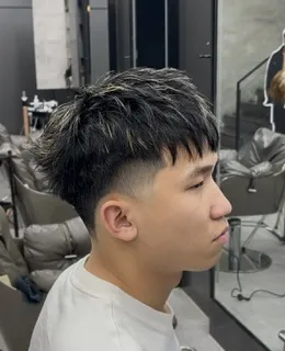 男生紋理碎蓋｜中褪黑短瀏海有型｜繁豪｜TiAM 中壢延平店 19