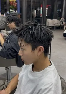 男生紋理碎蓋｜中褪黑短瀏海有型｜繁豪｜TiAM 中壢延平店 36