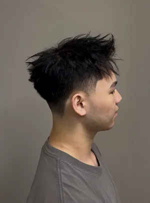 男生空氣感短燙｜自然黑蓬鬆紋理頭｜繁豪Fan｜TiAM 中壢延平店 1