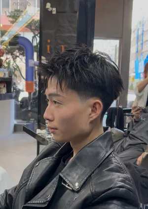 男生空氣感短燙｜自然黑蓬鬆紋理頭｜繁豪Fan｜TiAM 中壢延平店 12