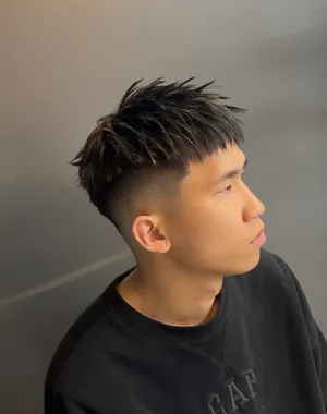 男生空氣感短燙｜自然黑蓬鬆紋理頭｜繁豪Fan｜TiAM 中壢延平店 13