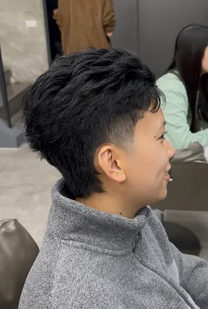 男生空氣感短燙｜自然黑蓬鬆紋理頭｜繁豪Fan｜TiAM 中壢延平店 21