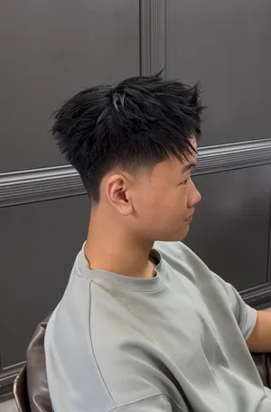 男生漂染歐美捲｜亮金挑染蓬鬆短髮｜繁豪Fan｜TiAM 中壢延平店 19