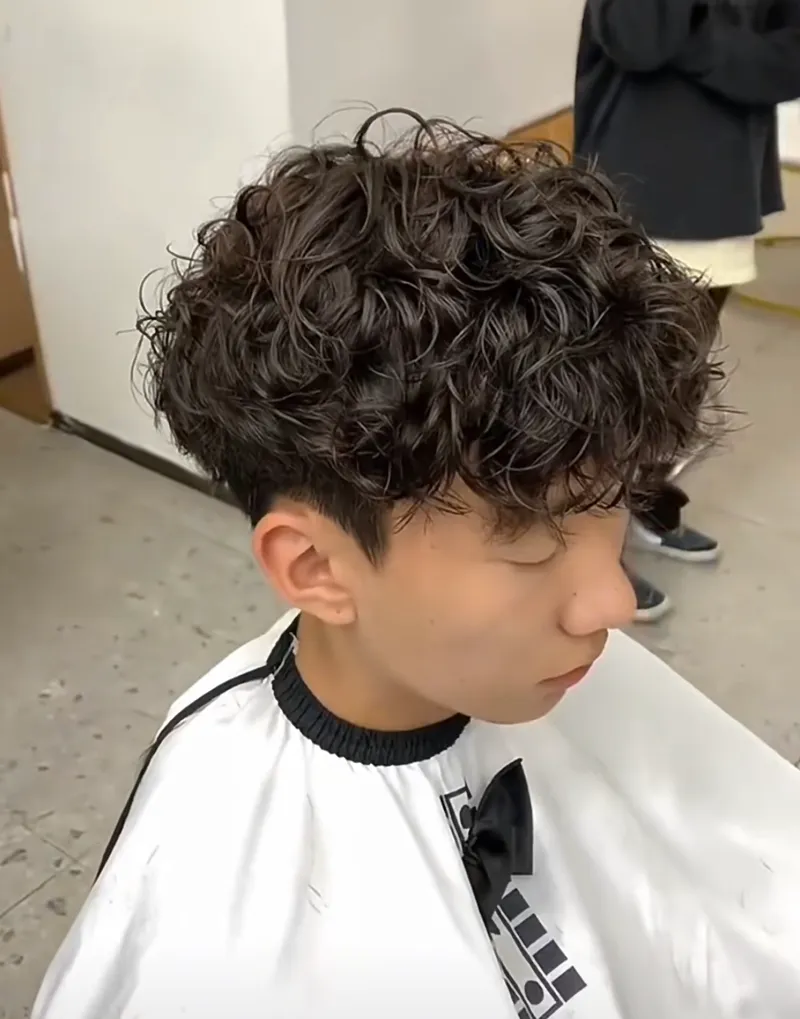 羊毛卷｜黑髮自然蓬鬆男生｜Rain｜TiAM 中壢中正店