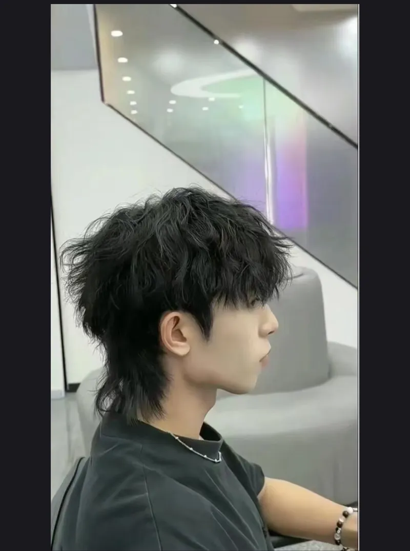 韓系狼尾燙｜深色蓬鬆紋理男生｜Rain｜TiAM 中壢中正店
