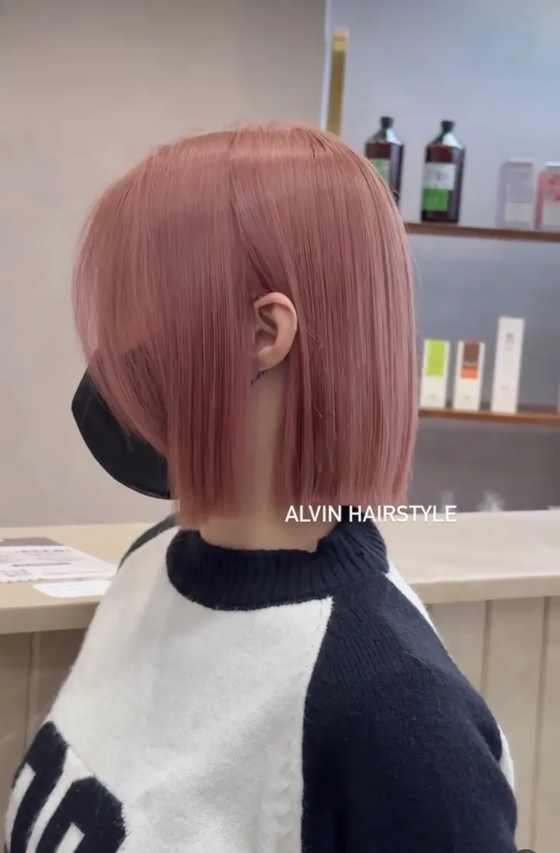 粉奶茶｜Alvin 玟玟（療癒係髮型師）｜TiAM 中壢中平店