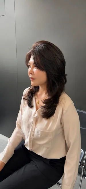 中壢縮毛矯正｜深棕及腰長直髮光澤｜Ann安安真心為你好｜TiAM 中壢延平店 7