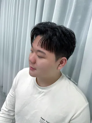 男生韓系紋理燙短髮｜黑髮俐落空氣感｜Katie 凱蒂｜TiAM 中壢中平店 2