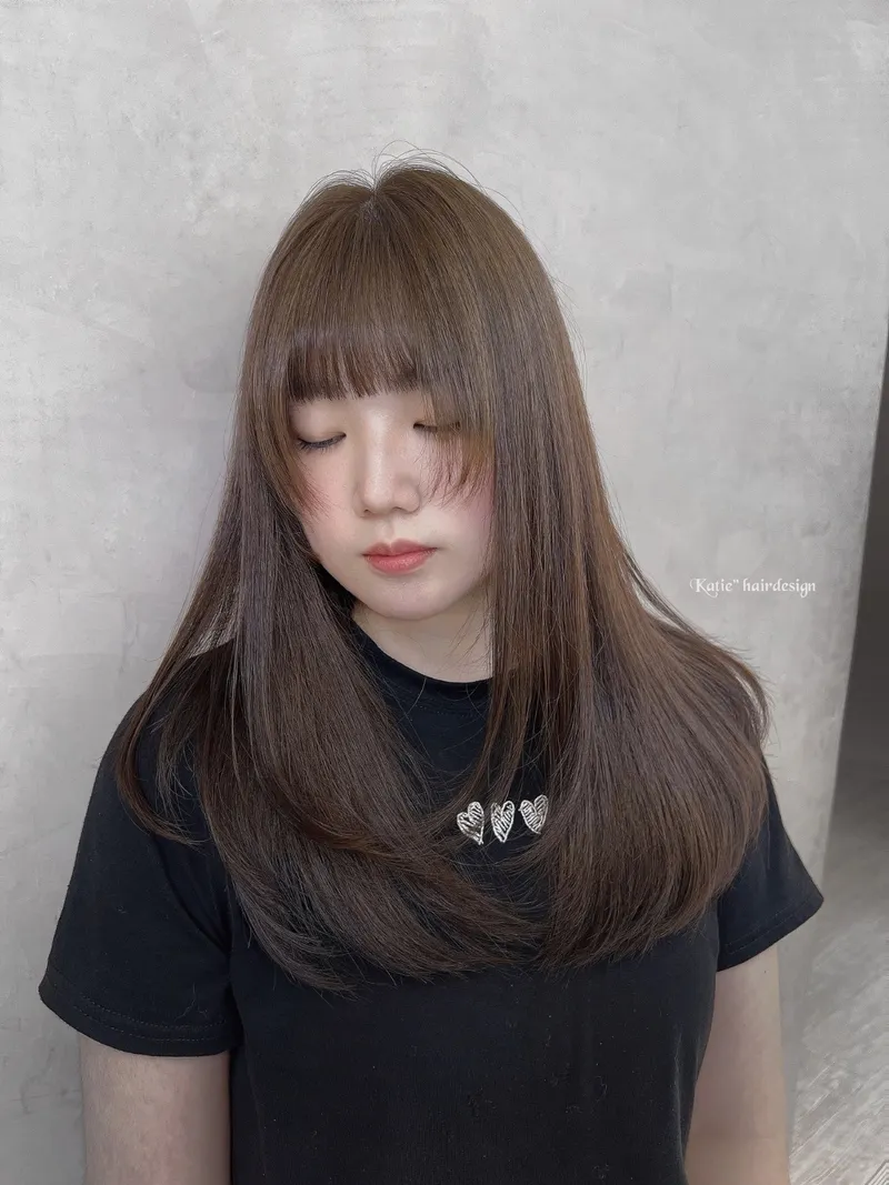 柔霧米棕色 層次長髮｜Katie 凱蒂｜TiAM 中壢中平店