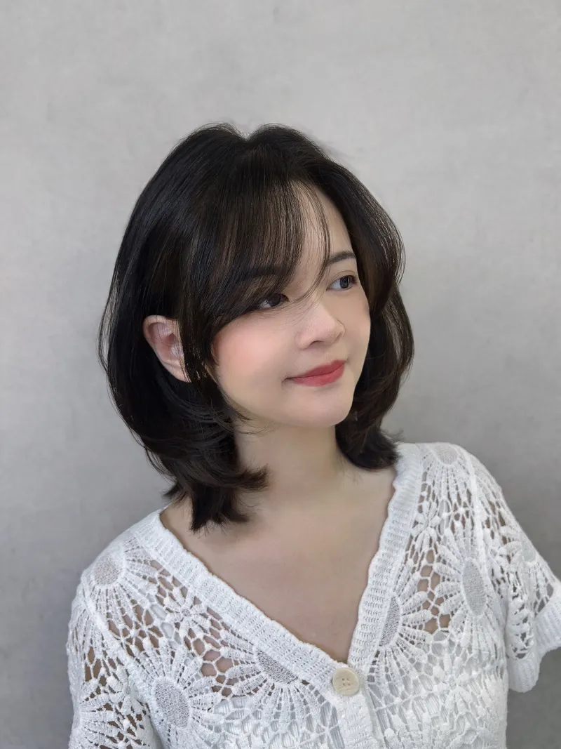 層次鎖骨髮｜韓系層次燙｜Katie 凱蒂｜TiAM 中壢中平店