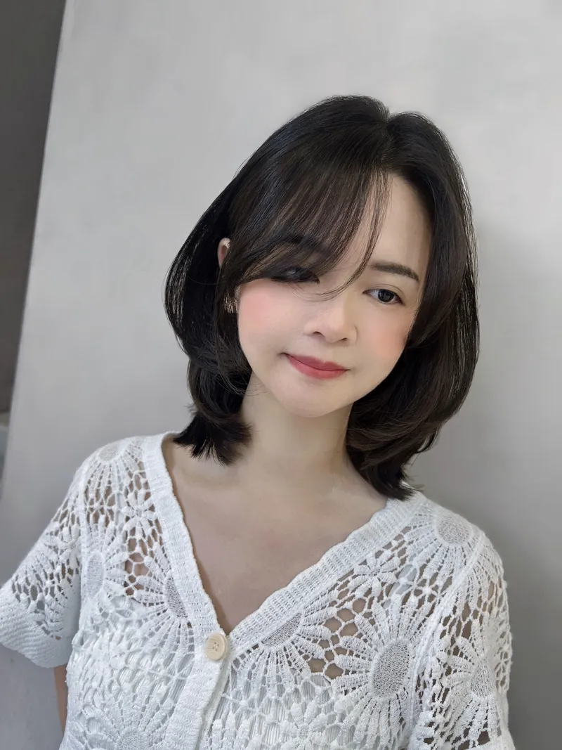 韓系鎖骨髮｜層次氛圍燙｜Katie 凱蒂｜TiAM 中壢中平店