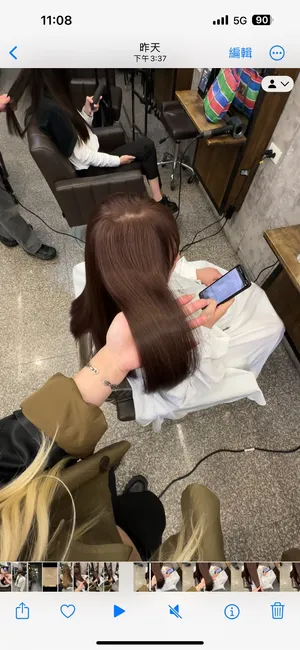 黑髮挑染長捲髮｜多人造型氛圍示範｜Hannah｜TiAM 中壢中正店 4