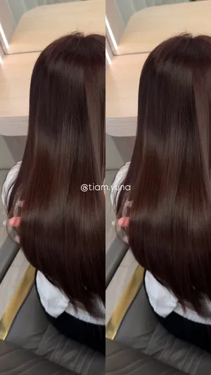中壢染髮｜深棕霧感自然漸層長直髮｜小星星Yuna｜TiAM 中壢中平店 4