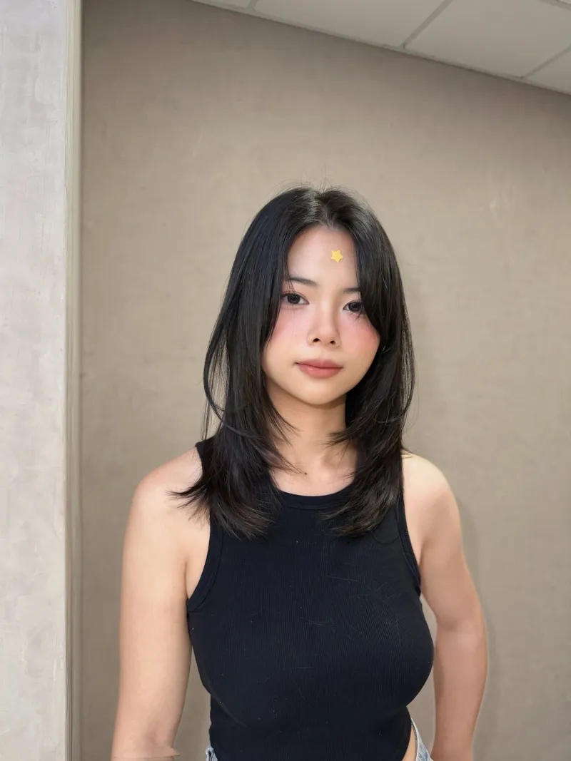 黑髮浪漫波浪｜韓系慵懶捲度長髮｜Nini｜TiAM 中壢中平店