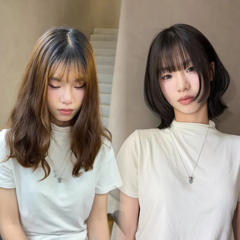 韓系層次狼尾｜瀏海個性中長髮型｜Nini｜TiAM 中壢中平店